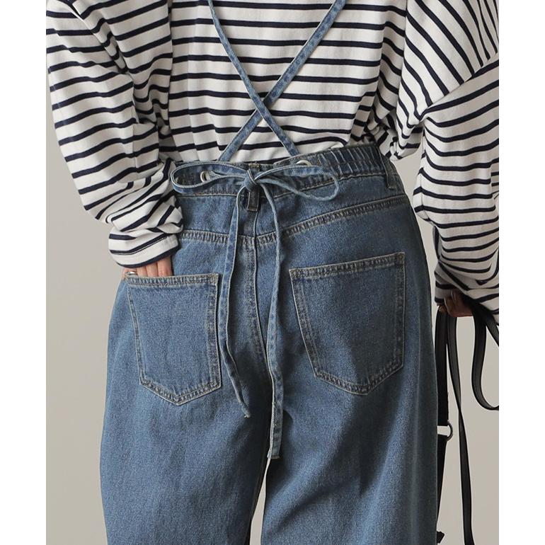 デニムパンツ サロペット レディース デニム サスペンダー パンツ 2way | HUG.U | 17