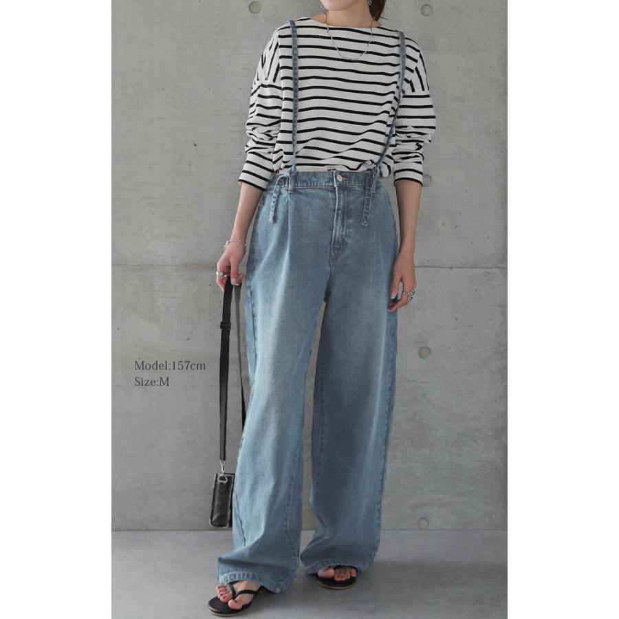 デニムパンツ サロペット レディース デニム サスペンダー パンツ 2way | HUG.U | 04