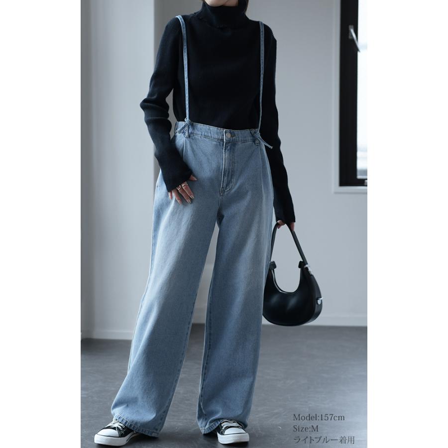 デニムパンツ サロペット レディース デニム サスペンダー パンツ 2way | HUG.U | 04