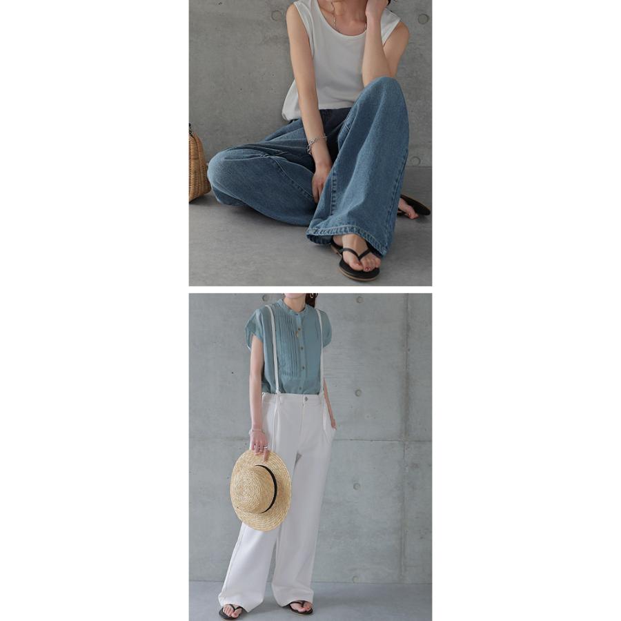 デニムパンツ サロペット レディース デニム サスペンダー パンツ 2way | HUG.U | 06