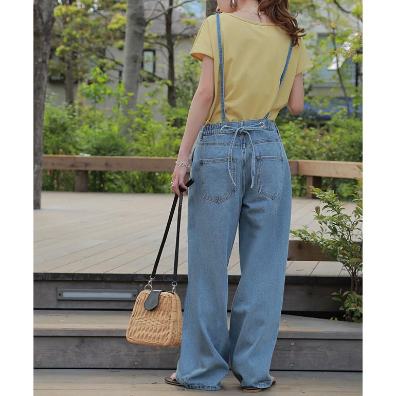 デニムパンツ サロペット レディース デニム サスペンダー パンツ 2way | HUG.U | 08