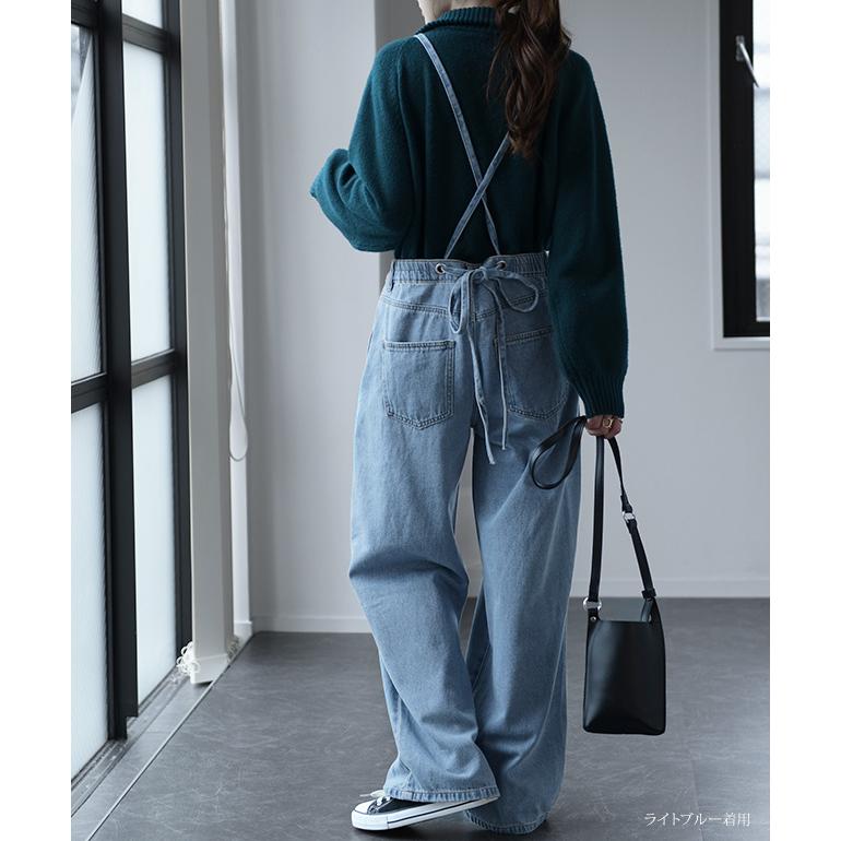 デニムパンツ サロペット レディース デニム サスペンダー パンツ 2way | HUG.U | 08