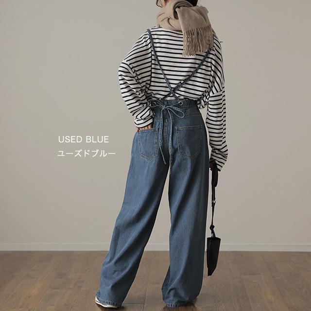 デニムパンツ サロペット レディース デニム サスペンダー パンツ 2way | HUG.U | 11
