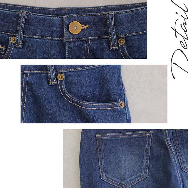 パンツ ボトムス レディース デニムパンツ 体型カバー テーパード ジーンズ | HUG.U | 19