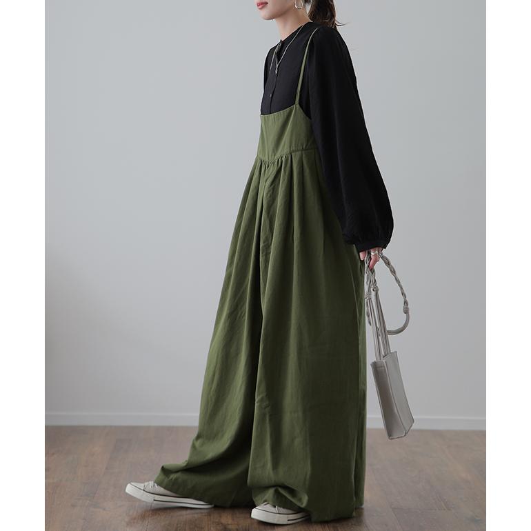 サロペット レディース オールインワン 大きいサイズ サロペ ワイドパンツ | HUG.U | 17