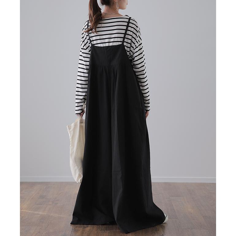 サロペット レディース オールインワン 大きいサイズ サロペ ワイドパンツ | HUG.U | 22