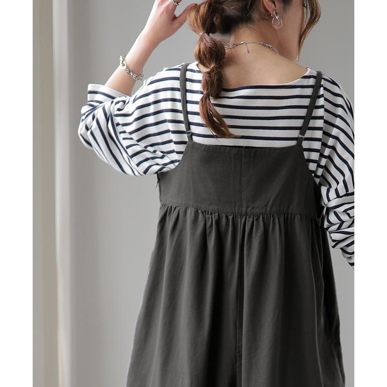 サロペット レディース オールインワン 大きいサイズ サロペ ワイドパンツ | HUG.U | 07