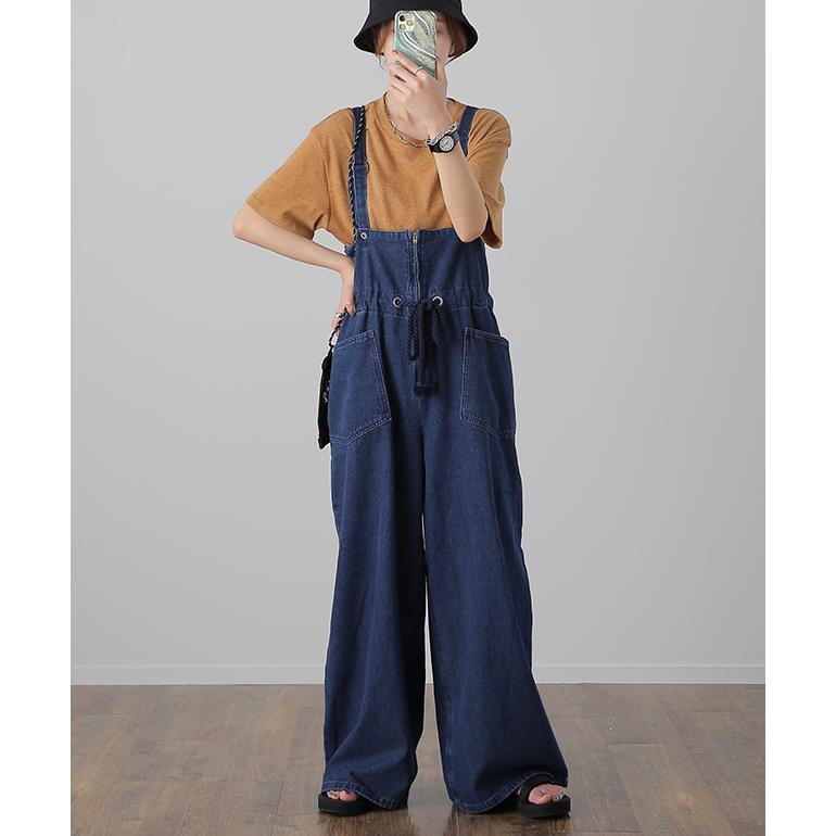 サロペット デニム オールインワン レディース サロペット 大きいサイズ | HUG.U | 08