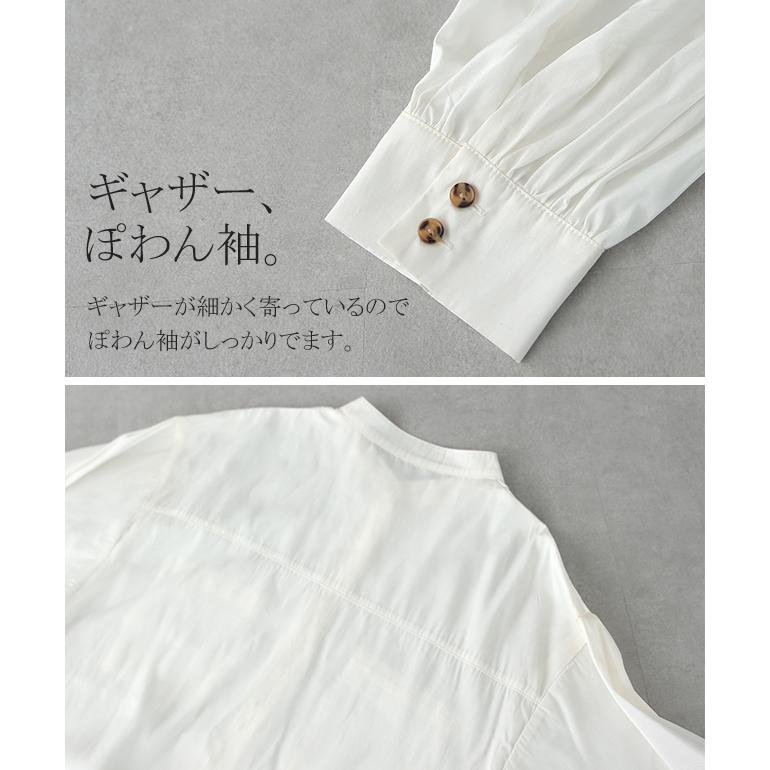 HUG.U シャツ レディース ノーカラー トップス サテン ブラウス HUG.U シャツ レディース ノーカラー トップス サテン ブラウス