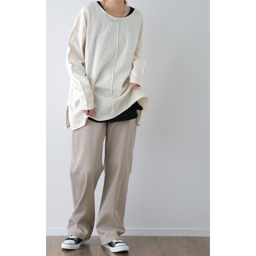 パンツ チノパンツ レディース ワイドパンツ ワイド 大きいサイズ ストレッチ ワイドパンツルック | HUG.U | 23