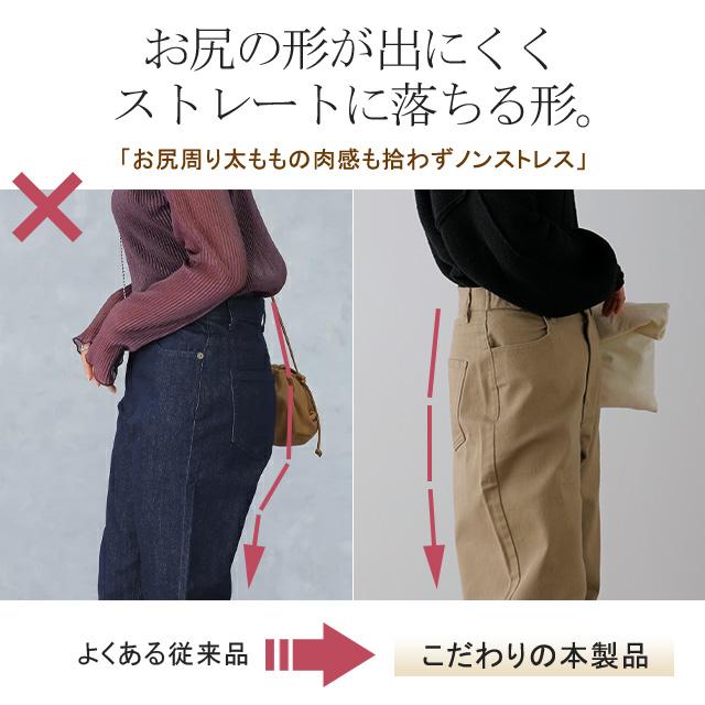 パンツ チノパンツ レディース ワイドパンツ ワイド 大きいサイズ ストレッチ ワイドパンツルック | HUG.U | 25