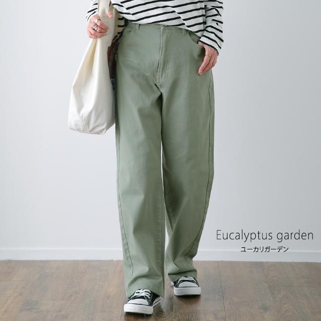 パンツ チノパンツ レディース ワイドパンツ ワイド 大きいサイズ ストレッチ ワイドパンツルック | HUG.U | 30