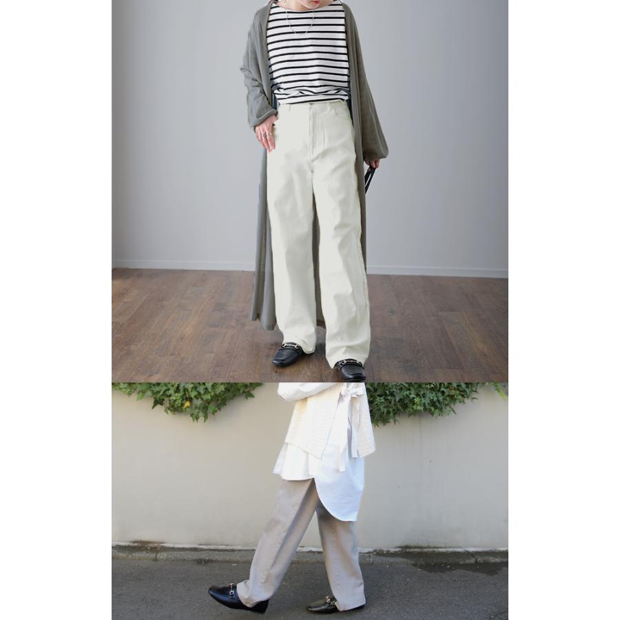 パンツ チノパンツ レディース ワイドパンツ ワイド 大きいサイズ ストレッチ ワイドパンツルック | HUG.U | 17