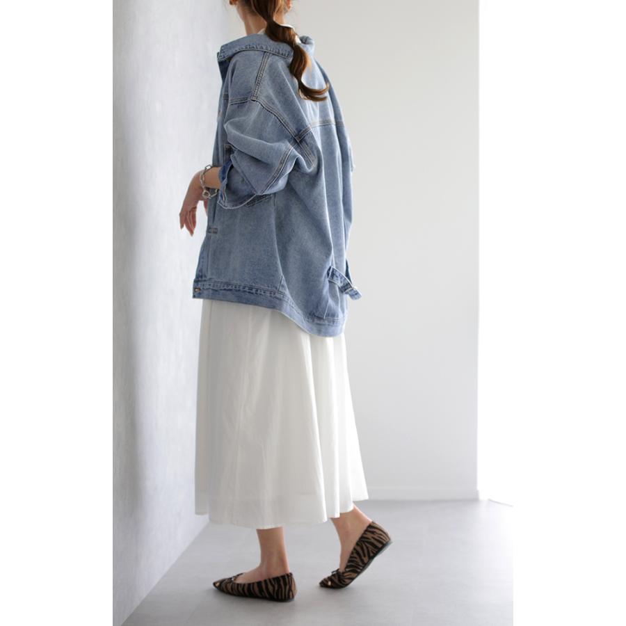 Gジャン レディース デニム オーバーサイズ アウター デニムジャケット 綿 ブルゾン | HUG.U | 19