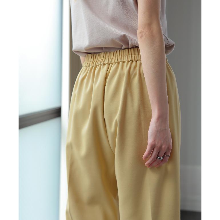 パンツ レディース テーパードパンツ ストレートパンツ ボトムス ゆったり カラーパンツ ゴム きれいめ ロング | HUG.U | 18