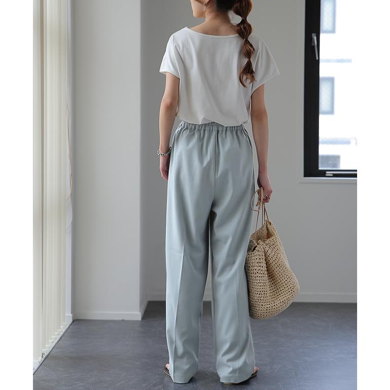 パンツ レディース テーパードパンツ ストレートパンツ ボトムス ゆったり カラーパンツ ゴム きれいめ ロング | HUG.U | 21