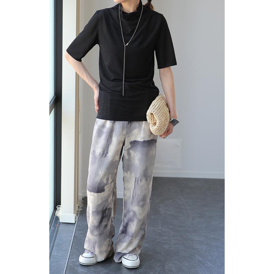トップス レディース インナー シアー シースルー レイヤード 半袖 Tシャツ ハイネック アウトレット | HUG.U | 05