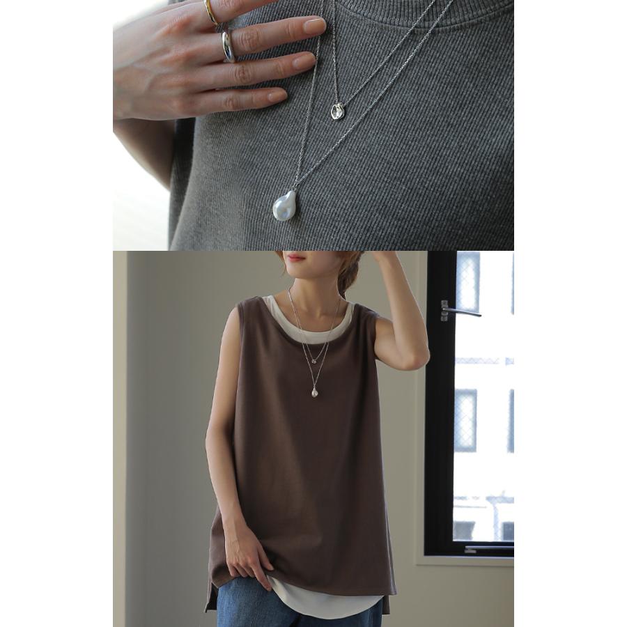 HUG.U ネックレス レディース チェーン パール ロング ロング