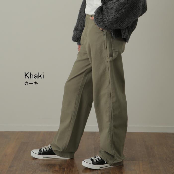 パンツ レディース チノ デニム ストレート ワイドパンツ ボトムス ハイウエスト ロング ストレッチ | HUG.U | 15