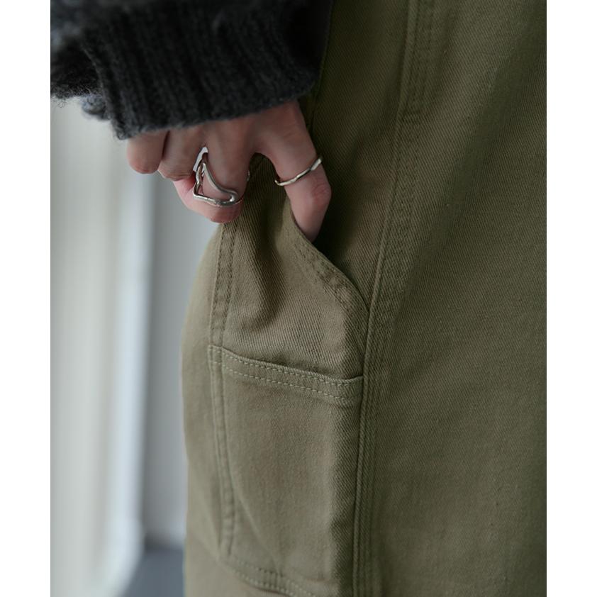 パンツ レディース チノ デニム ストレート ワイドパンツ ボトムス ハイウエスト ロング ストレッチ | HUG.U | 20