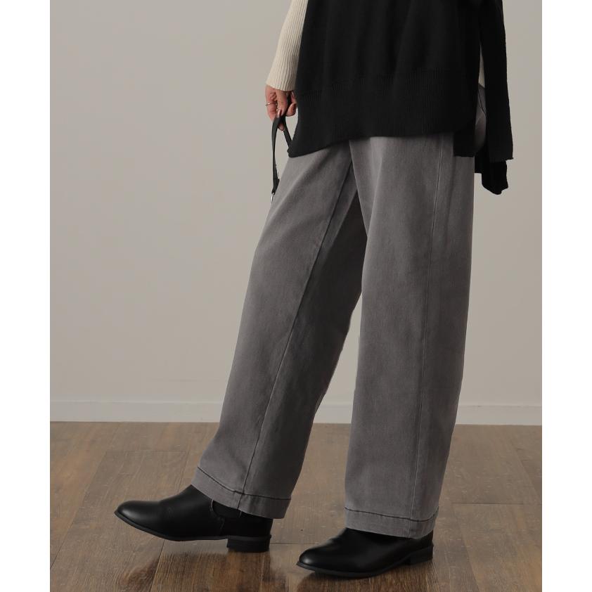 デニム ワイドパンツ パンツ デニムパンツ レディース 微起毛 ワイド 大きいサイズ | HUG.U | 07