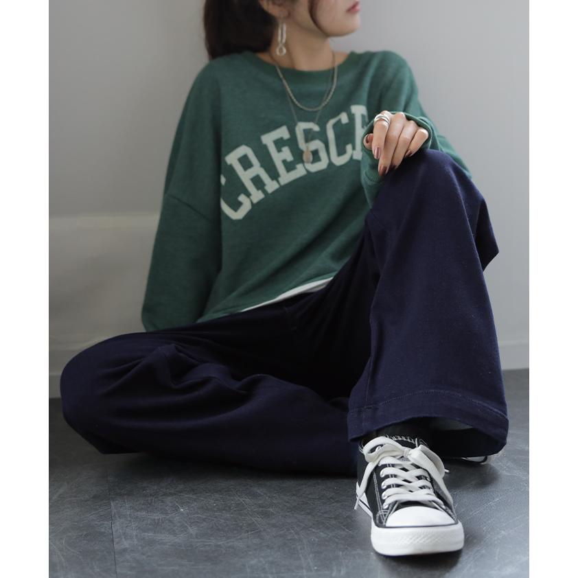 デニム ワイドパンツ パンツ デニムパンツ レディース 微起毛 ワイド 大きいサイズ | HUG.U | 08