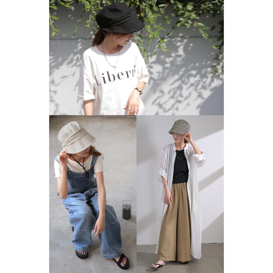 帽子 レディース UVカット 紫外線対策 キャスケット 紫外線 日よけ つば広 ハット おしゃれ 折りたたみ 黒 グレー 夏 | HUG.U | 17