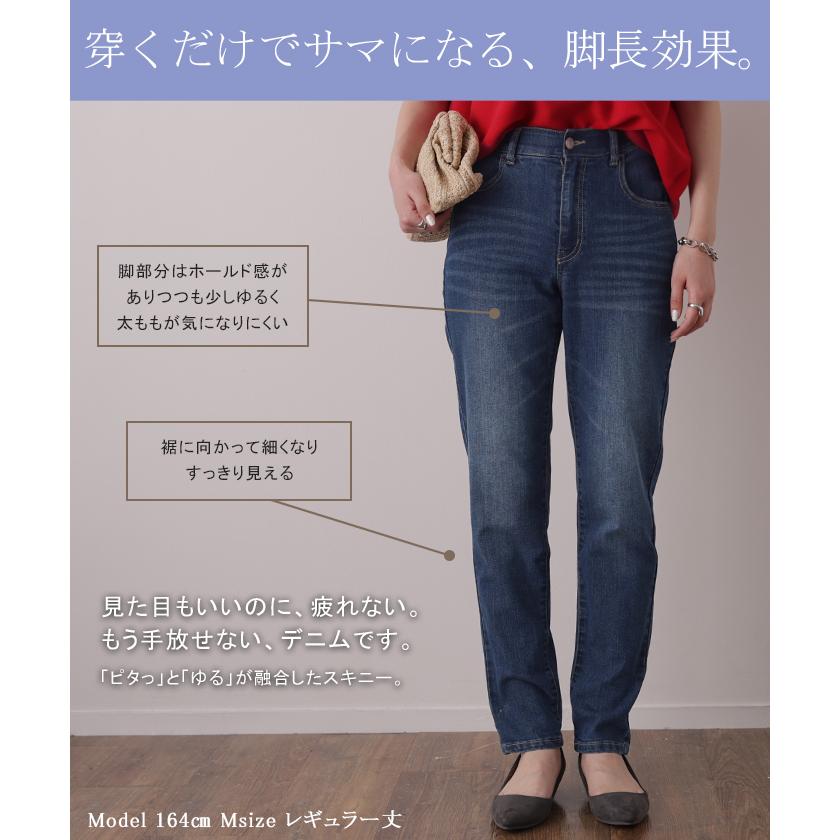 SALE デニム レディース パンツ スキニー スキニーパンツ デニムパンツ レギパン ストレッチ 美脚 ボトムス アウトレット | HUG.U | 18