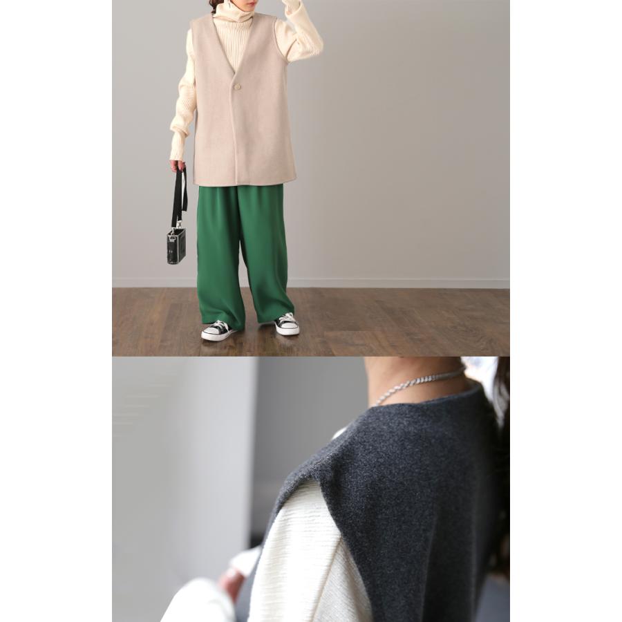 HUG.U（ハグユー） ベスト レディース ジレ トップス メルトン ウール