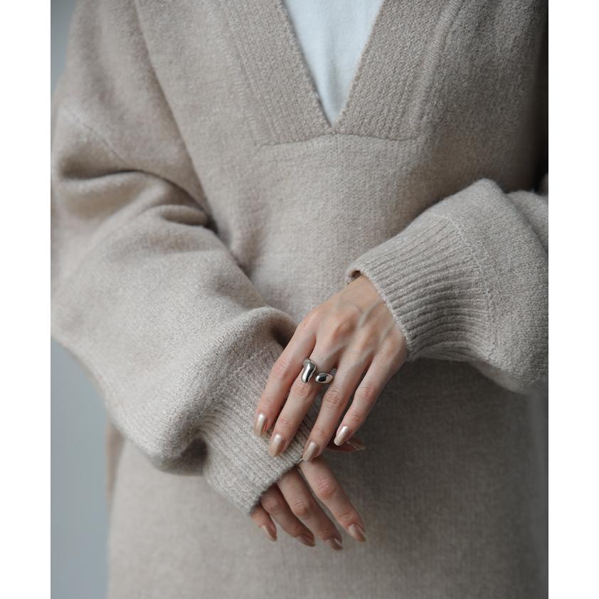 リング レディース アクセサリー アクセ  シルバーアクセサリー 指輪 フォークリング ドロップ 大ぶり 12号 中指 人差し指 | HUG.U | 13