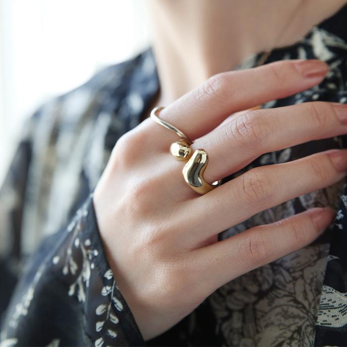 リング レディース アクセサリー アクセ  シルバーアクセサリー 指輪 フォークリング ドロップ 大ぶり 12号 中指 人差し指 | HUG.U | 03