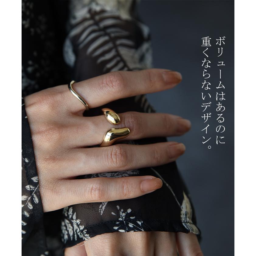 リング レディース アクセサリー アクセ  シルバーアクセサリー 指輪 フォークリング ドロップ 大ぶり 12号 中指 人差し指 | HUG.U | 04