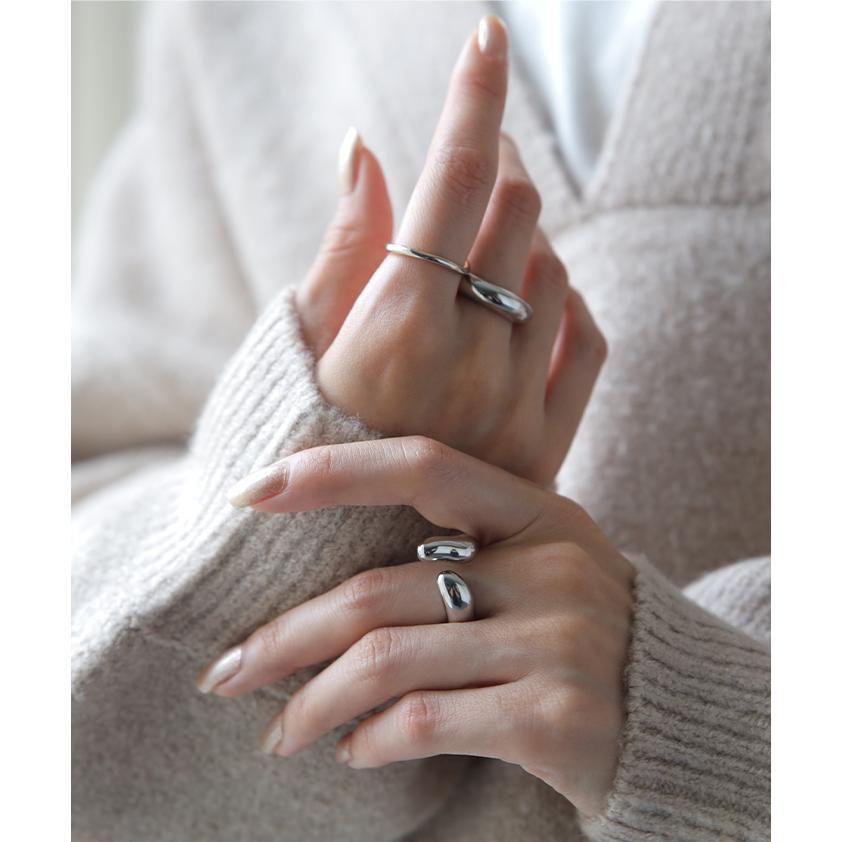 リング レディース アクセサリー アクセ  シルバーアクセサリー 指輪 フォークリング ドロップ 大ぶり 12号 中指 人差し指 | HUG.U | 06
