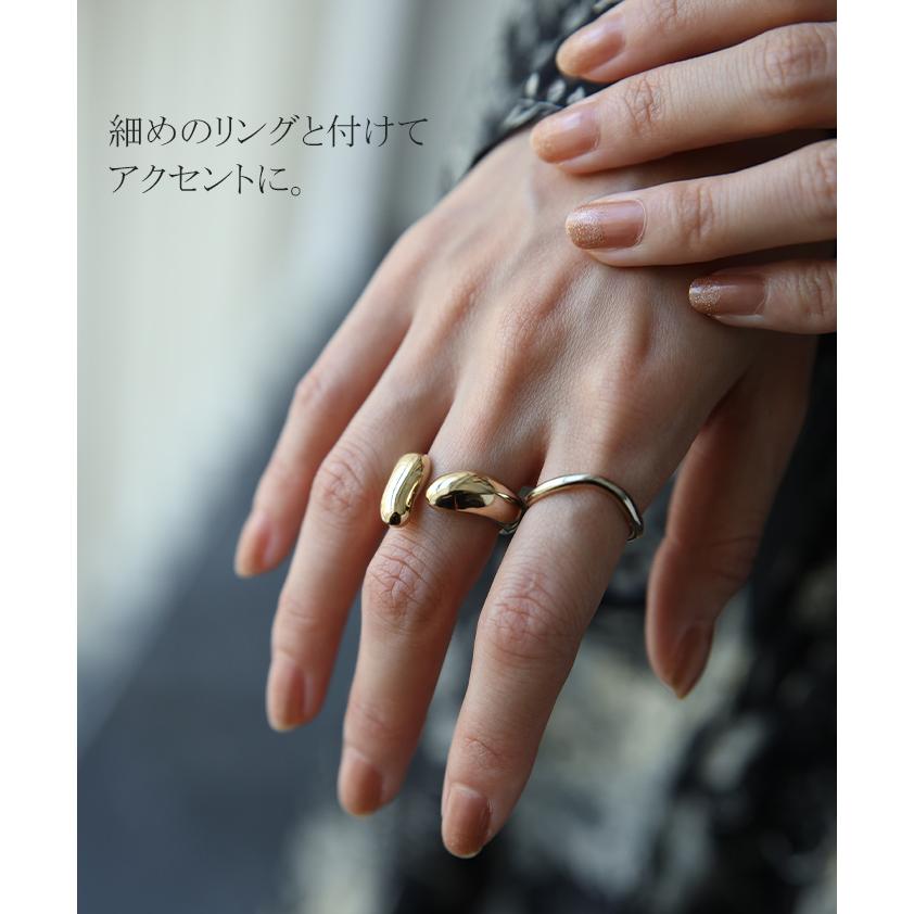 リング レディース アクセサリー アクセ  シルバーアクセサリー 指輪 フォークリング ドロップ 大ぶり 12号 中指 人差し指 | HUG.U | 10