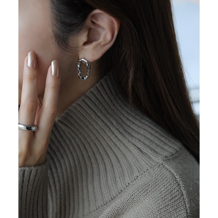 ピアス レディース 金属アレルギー対応 サージカルステンレス ゴールド シルバー 錆びにくい おしゃれ ウェーブ アクセサリー | HUG.U | 12