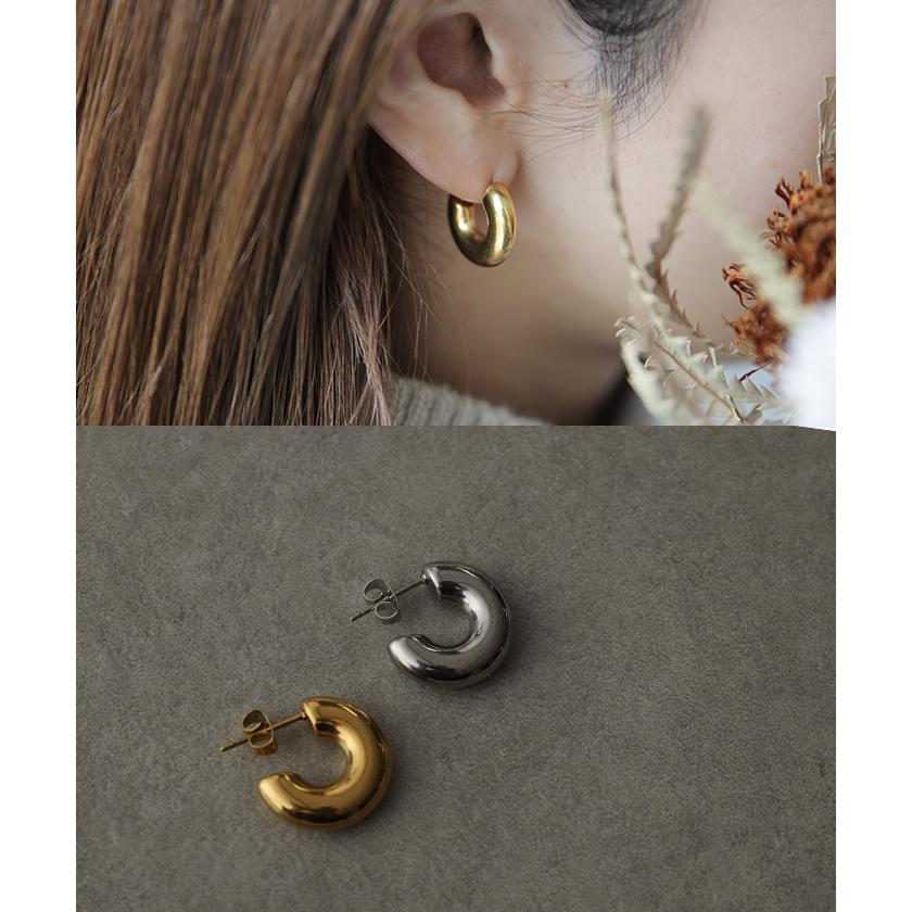 ピアス レディース 金属アレルギー対応 サージカルステンレス シルバー ゴールド フープピアス アクセサリー おしゃれ | HUG.U | 12