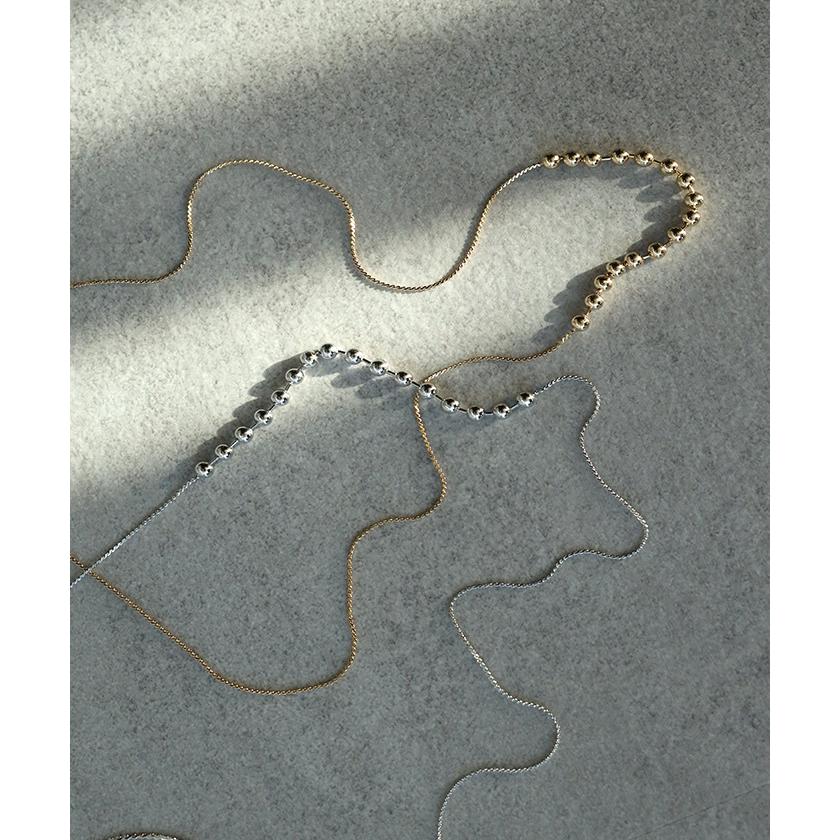 ボールチェーン 重ね付け 風 2連 ネックレス チェーン チェーンネックレス ロング ロングネックレス | HUG.U | 13