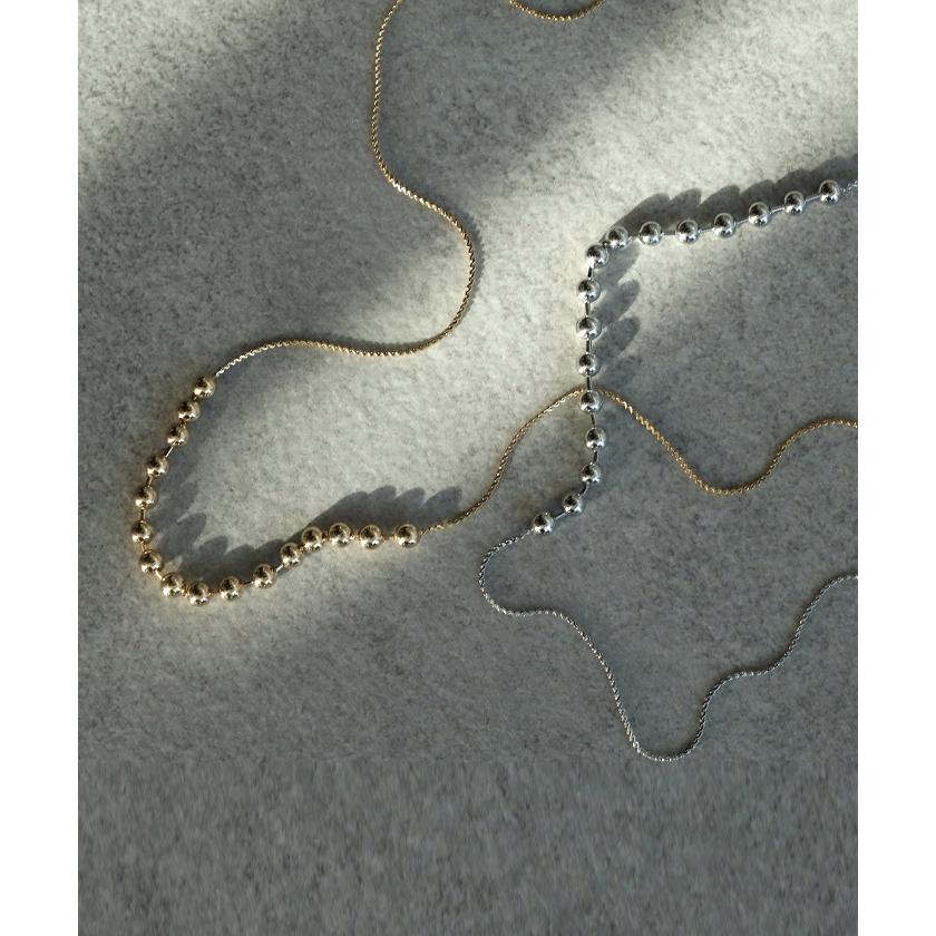 ボールチェーン 重ね付け 風 2連 ネックレス チェーン チェーンネックレス ロング ロングネックレス | HUG.U | 03