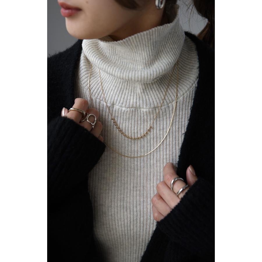 ボールチェーン 重ね付け 風 2連 ネックレス チェーン チェーンネックレス ロング ロングネックレス | HUG.U | 04