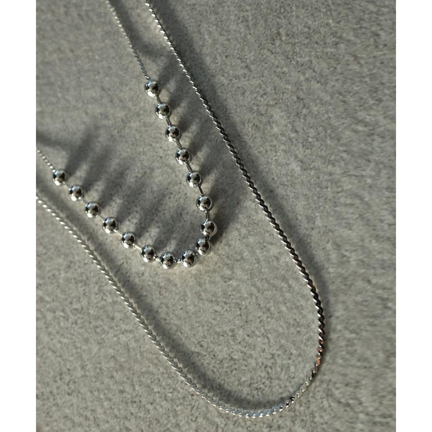 ボールチェーン 重ね付け 風 2連 ネックレス チェーン チェーンネックレス ロング ロングネックレス | HUG.U | 07