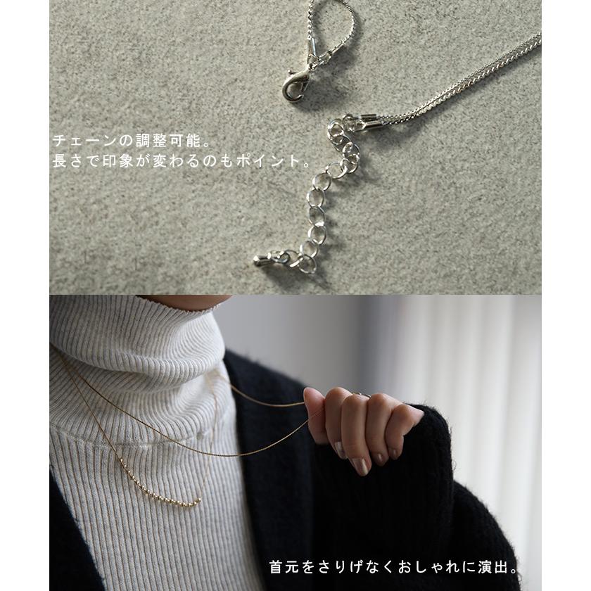 ボールチェーン 重ね付け 風 2連 ネックレス チェーン チェーンネックレス ロング ロングネックレス | HUG.U | 10