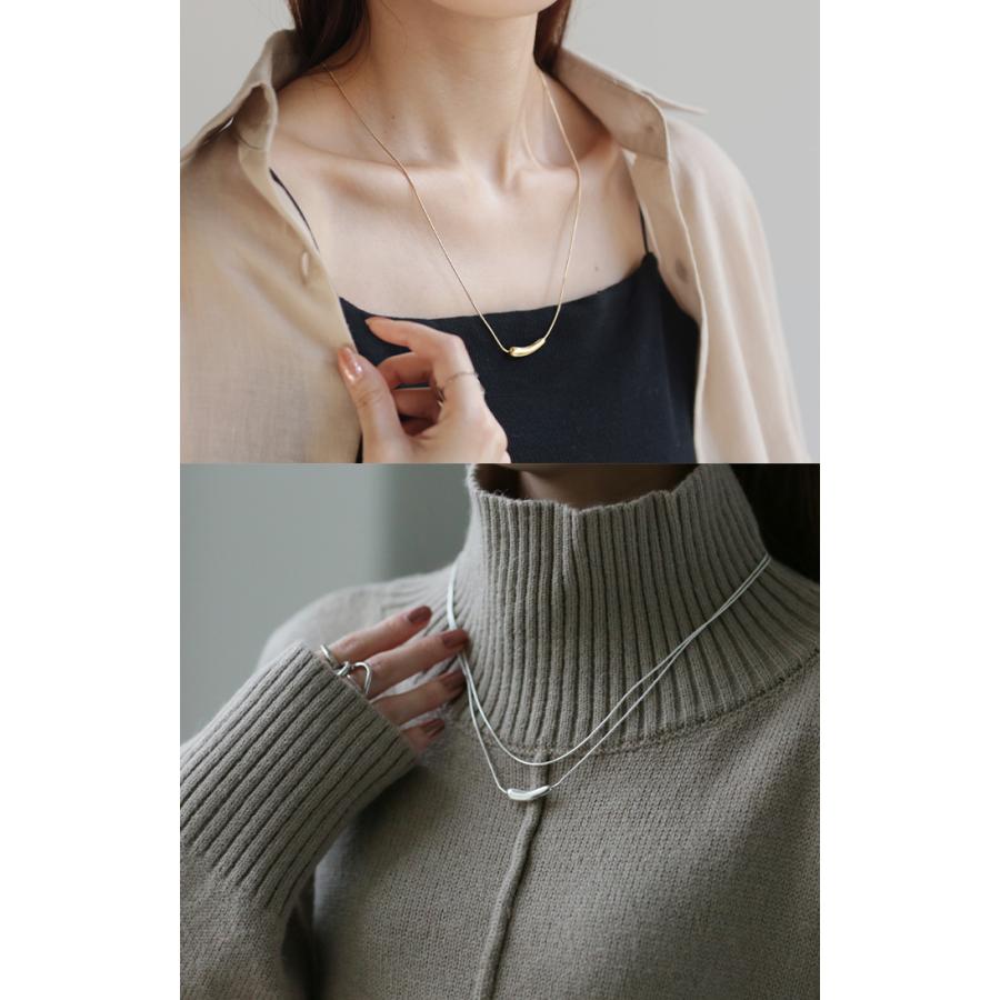 ネックレス レディース 重ね付け チェーン 2連 ロング ダブル シルバー ゴールド アクセサリー アクセ | HUG.U | 07