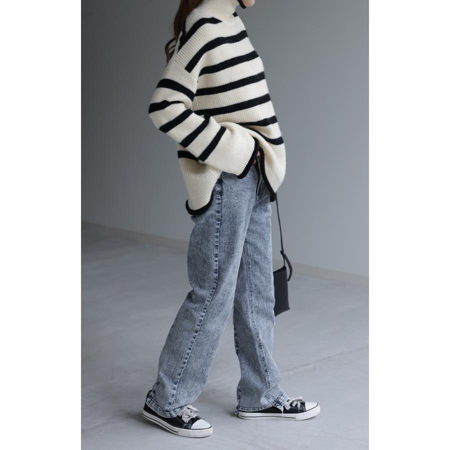 デニム パンツ デニムパンツ ハイライズ レディース アシメ 大きいサイズ ジーンズ ジーパン | HUG.U | 18