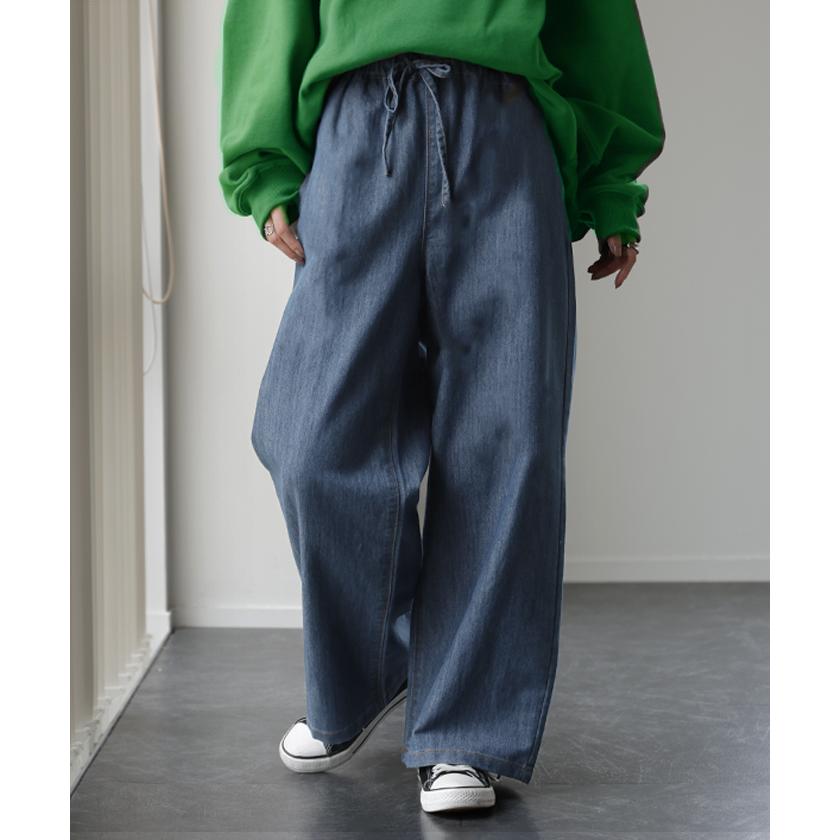 HUG.U（ハグユー） ワイドパンツ レディース デニム デニムパンツ