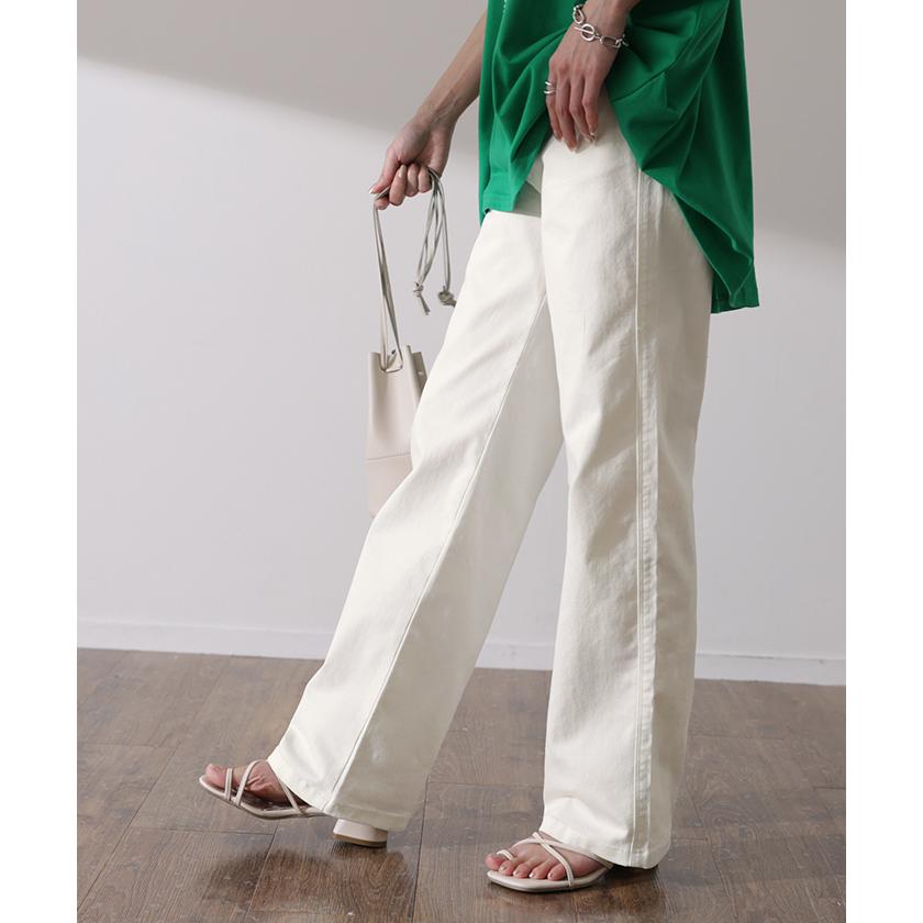 デニム レディース 接触冷感 パンツ UVカット 速乾 ストレート ストレッチ ひんやり スキニー ボトムス 春 夏 | HUG.U | 15