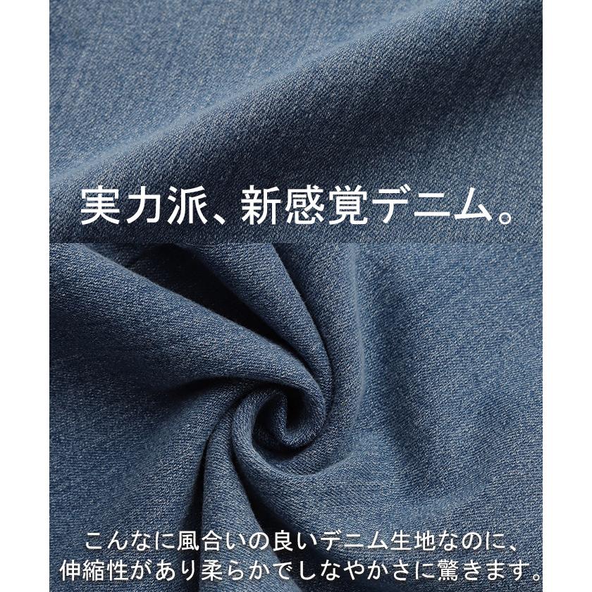 デニム スリット ハイウエスト デニム パンツ デニムパンツ レディース ワイドパンツ ワイド 大きいサイズ | HUG.U | 18