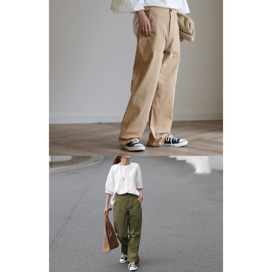 HUG.U（ハグユー） パンツ レディース ワイドパンツ ストレッチ