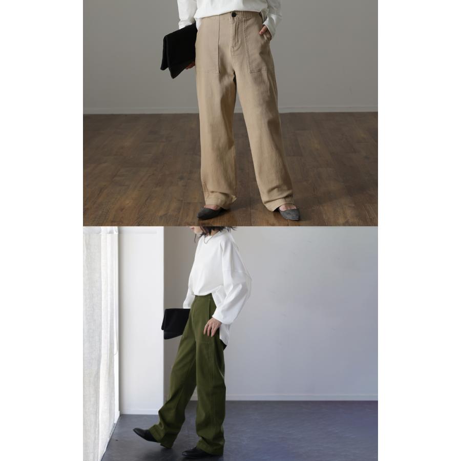 HUG.U（ハグユー） パンツ レディース ワイドパンツ ストレッチ