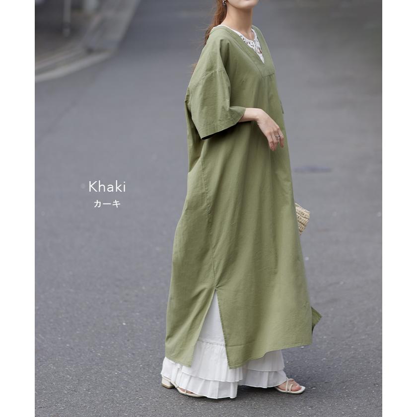 ワンピース ロング ロングワンピ レイヤード レディース スリット | HUG.U | 17