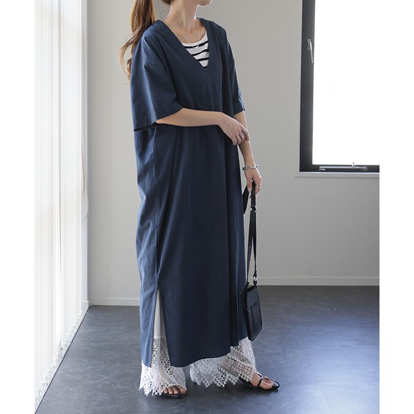 ワンピース ロング ロングワンピ レイヤード レディース スリット | HUG.U | 23